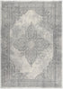 2' X 4' Gray Distressed Medallion Area Rug